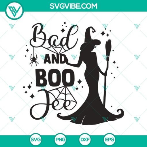 bad and boo jee svg halloween svg boo svg witch svg