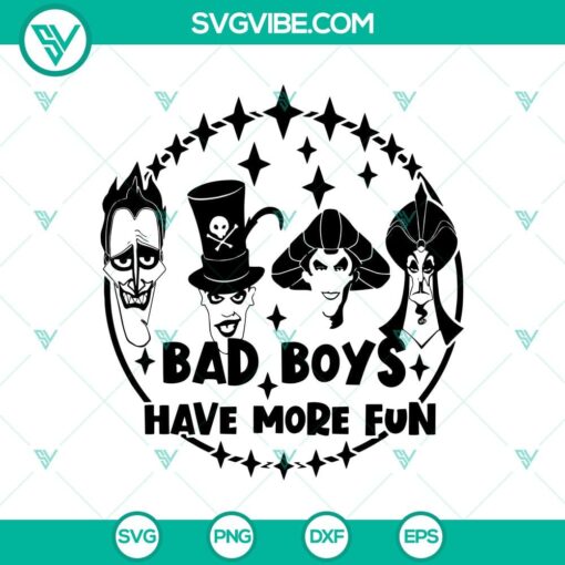 bad boys have more fun svg villains svg halloween svg