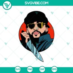Bad Bunny Michael Myers SVG, Bad Bunny Horror SVG, Halloween SVG