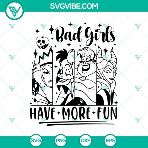 bad girls have more fun svg disney villains queen svg walt disney halloween svg