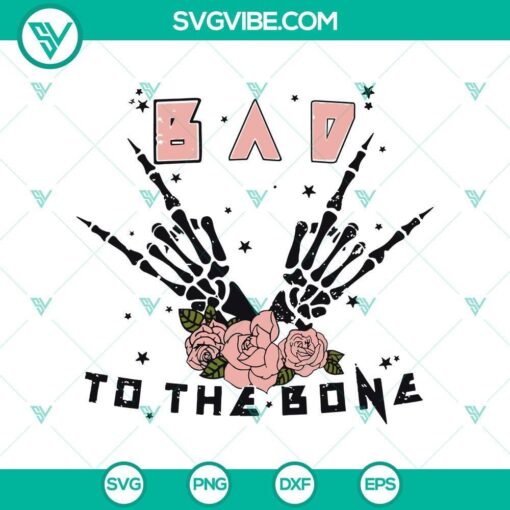 bad to the bone svg horror svg halloween svg halloween scary svg