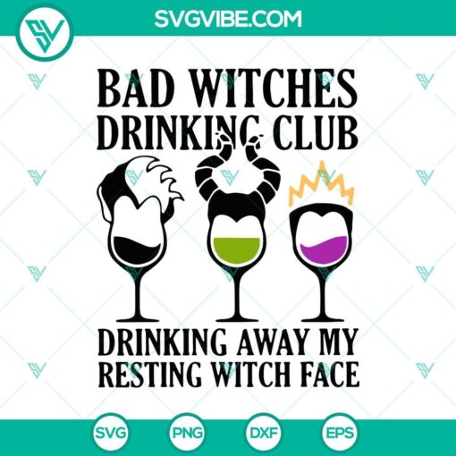 bad witches drinking club svg halloween svg scary svg witches svg