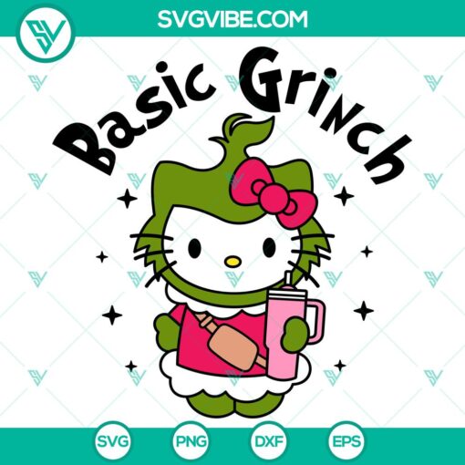 basic grinch hello kitty svg christmas svg grinchmas hello kitty svg kawaii svg