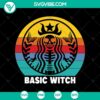 Basic Witch Halloween SVG design with spooky elements perfect for Halloween crafts like t-shirts and decorations.