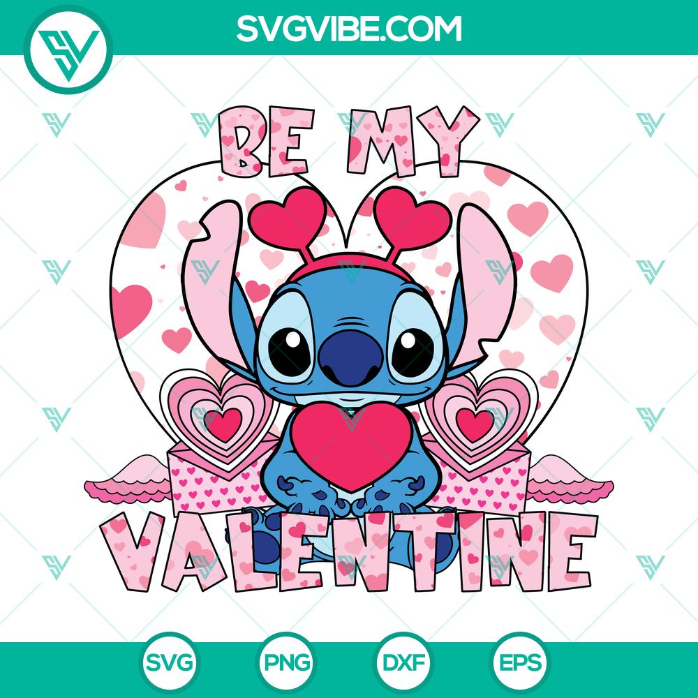 Be My Valentine Stitch SVG | Love You Cute Disney Cut Files Valentine Stitch SVG Disney Cut Files for Love You card. Cute and romantic digital design for crafting projects.