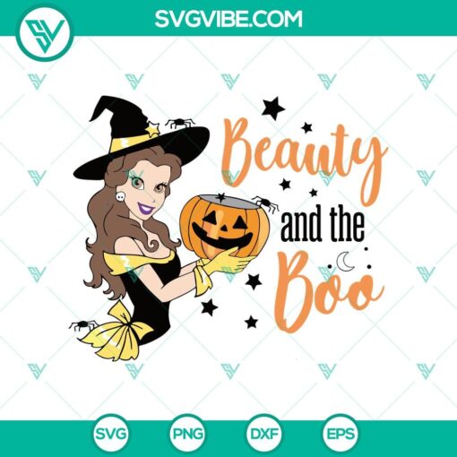 beauty and the boo svg belle halloween svg belle witch svg