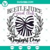 Beetlejuice Social Club SVG design for Horror Fans Club Cut Files, ideal for Halloween-themed crafting projects.