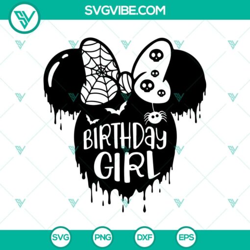 birthday girl halloween svg disney minnie head svg minnie halloween svg