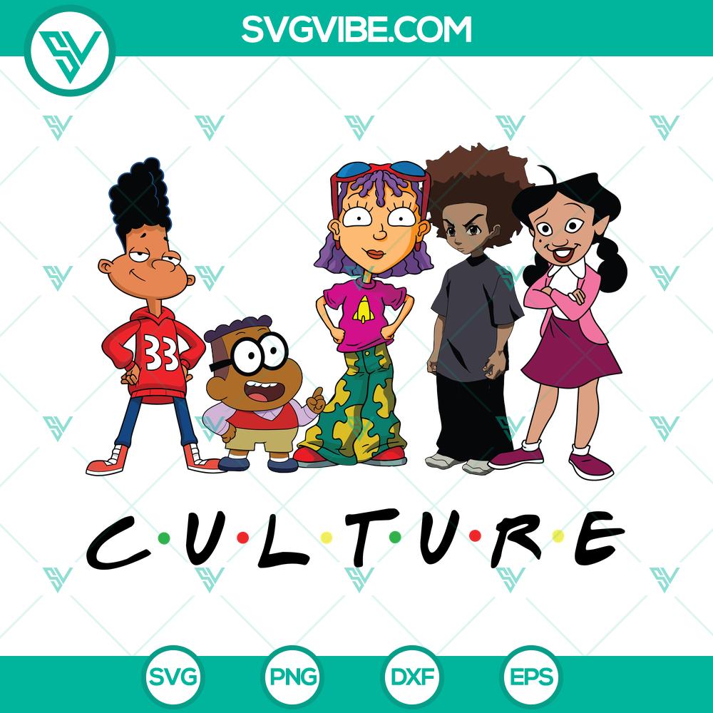 Black Cartoonss Friends Culture SVG | Melanin Magic Cut Files Black cartoon friends culture SVG with Melanin Magic cut files, featuring diverse characters and vibrant designs for crafting projects.