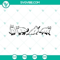 Black Cat Ghost SVG, Funny Cat Ghost SVG, Cat Halloween SVG