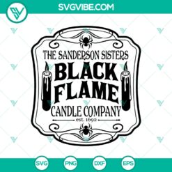 Halloween, Hocus Pocus SVG, SVG Files, Black Flame Candle Company SVG, The 16