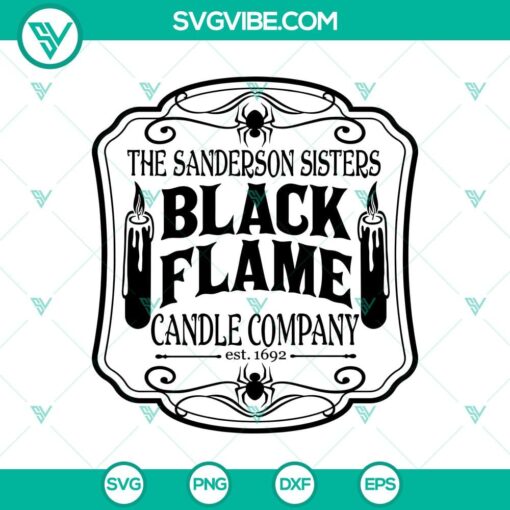 black flame candle company svg the sanderson sister svg halloween svg