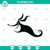 Black Shadow Zero Ghost SVG with Nightmare and Halloween theme, spooky design suitable for holiday crafts and decorations.