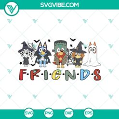 Bluey Bingo Friend Halloween SVG DXF EPS PNG Cut Files, Halloween SVG File, Halloween Cricut &amp; Silhouette Designs