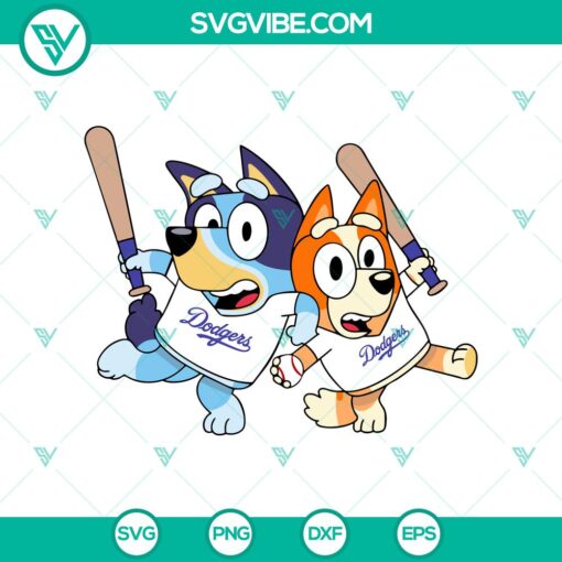 bluey bingo los angeles dodgers svg png file