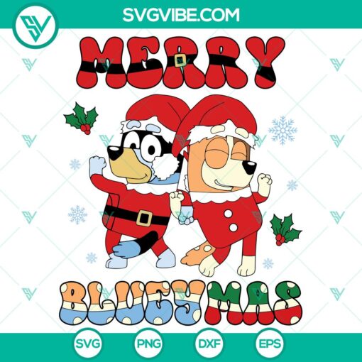 bluey bingo merry blueymas svg dxf eps png files