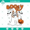 Bluey Booey Halloween SVG DXF EPS PNG Cut Files for Cricut and Silhouette, featuring cute Halloween designs like ghosts, pumpkins, and bats.
