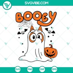 Bluey Booey Halloween SVG DXF EPS PNG Cut Files, Halloween SVG File, Halloween Cricut &amp; Silhouette Designs
