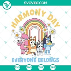 Bluey Family Harmony Day SVG | Everyone Belongs Cut Files