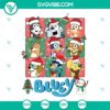 Bluey Family with Santa Hat Christmas SVG | Cartoons Holiday Fun Cut Files 2