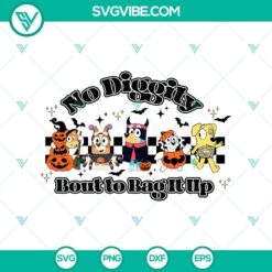 Bluey Halloween Family SVG DXF EPS PNG Cut Files, Halloween SVG File, Halloween Cricut &amp; Silhouette Designs