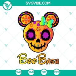 Halloween, Mickey SVG, SVG Files, Boo Bash Minnie Head SVG, Halloween SVG, 13