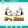 Boo Bees SVG featuring a heart-shaped design perfect for Halloween. Ideal for crafters, digital download.
