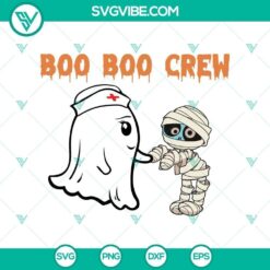 Boo Boo Crew Ghost Doctor Nurse Halloween SVG, Horror SVG, Halloween SVG, Scary SVG
