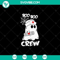 Boo Boo Crew and Boo Nurse Halloween Scary SVG design, perfect for spooky crafting projects.