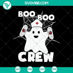 Boo Boo Crew Halloween SVG with spooky Oct 31 design for holiday crafting projects.