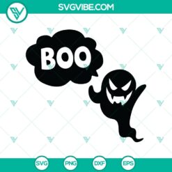 Spooky Boo Ghost SVG for Halloween, featuring a scary design for October 31 celebrations.