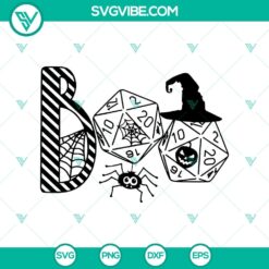 Spooky Halloween SVG design featuring boo numerals for digital crafting projects.
