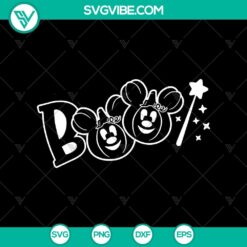 Boo Pumpkin Mickey Mouse SVG - Disney Halloween design with Mickey Mouse head as a pumpkin. Perfect for crafting projects.