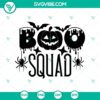 Boo Pumpkin Squad SVG design with scary Halloween theme, perfect for Oct 31.