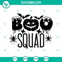 Boo Pumpkin Squad SVG, Halloween SVG, Scary SVG, Oct 31 SVG