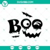 Spooky Boo Pumpkin SVG design for Halloween with horror and scary elements. Perfect for crafting.