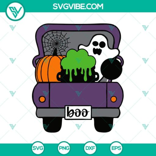 boo truck svg spooky halloween svg halloween truck svg