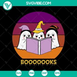 Boooooks Funny Book Ghost Halloween SVG, Halloween Scary SVG, Halloween SVG