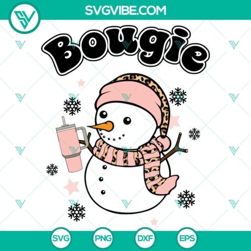 bougie snowman stanley tumbler belt bag inspired svg