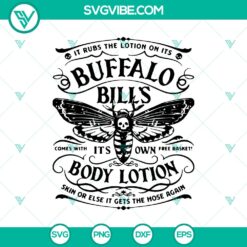 Halloween, Quotes SVG, SVG Files, Buffalo Bill Body Lotion SVG, Buffalo Skull 3