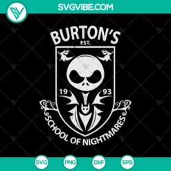 Halloween, SVG Files, The Nightmare Before Christmas SVG, Burtons School Of 13