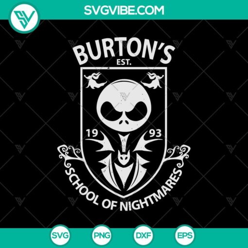 burtons school of nightmares svg jack skellington svg the nightmare before christmas svg