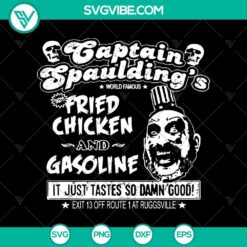 Captain Spaulding and Fried Chicken Halloween SVG design for crafting projects.