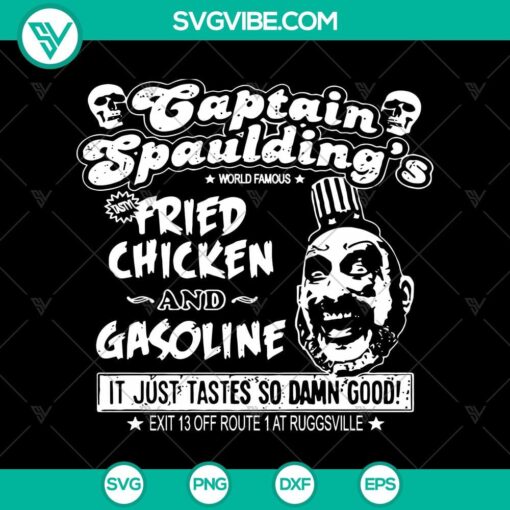 captain spaulding svg fried chicken svg halloween svg