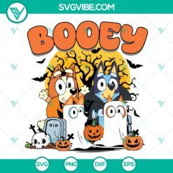 Cartoons Halloween Bluey Friends Booey SVG | Cute Spooky Cut Files