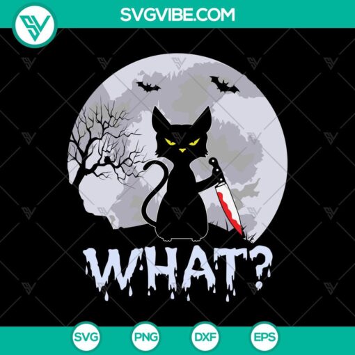 cat what murderous black cat with knife svg halloween scary svg halloween svg