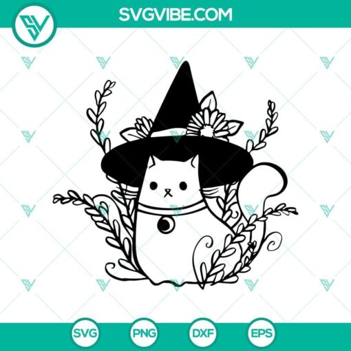 cat witch svg dxf eps png cut files