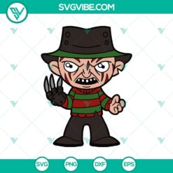 Chibi Freddy Halloween SVG for spooky-themed designs, featuring a scary and horror-inspired character.