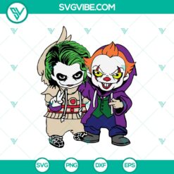 Halloween, Joker & Harley Quinn SVG, SVG Files, Chibi Friends Baby 3