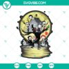 Chibi horror characters friends SVG featuring spooky Halloween and horror movie elements in a cute, cartoon style for crafting.